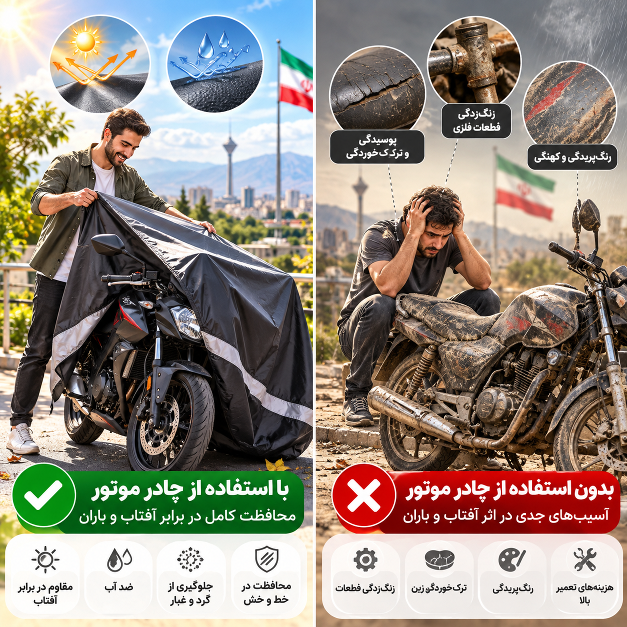مزایای خرید چادر موتور